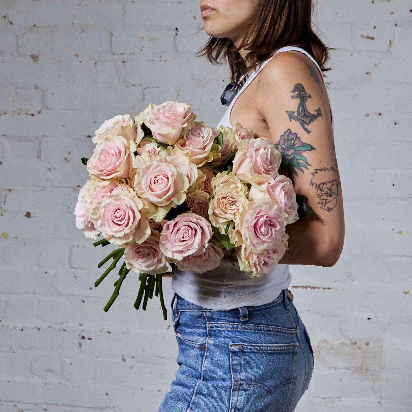 Pink Mondial Roses Bouquet