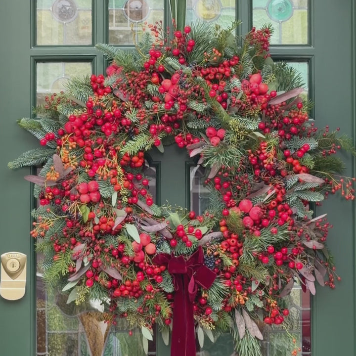 Ruby Velvet Wreath