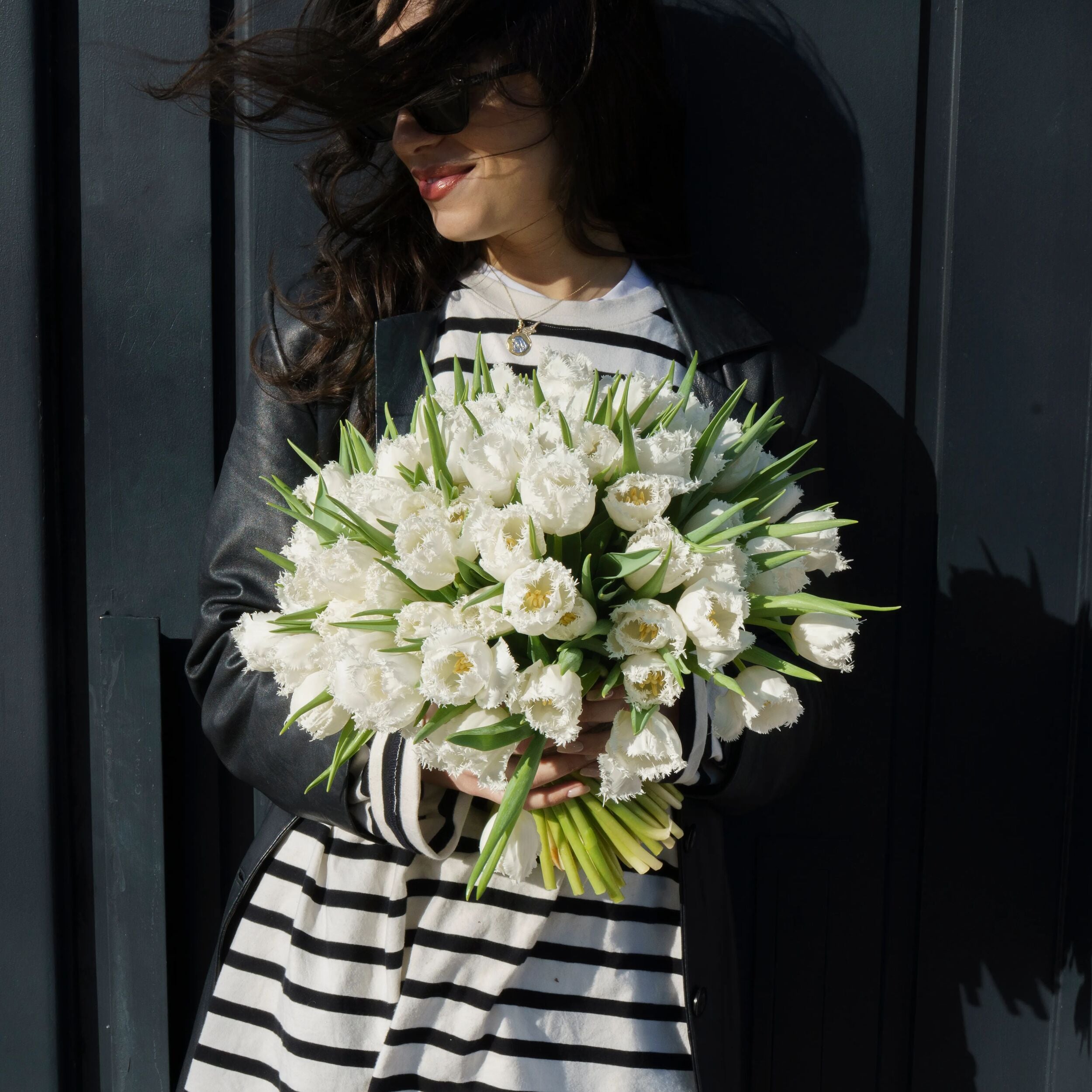 White Fringed Tulips