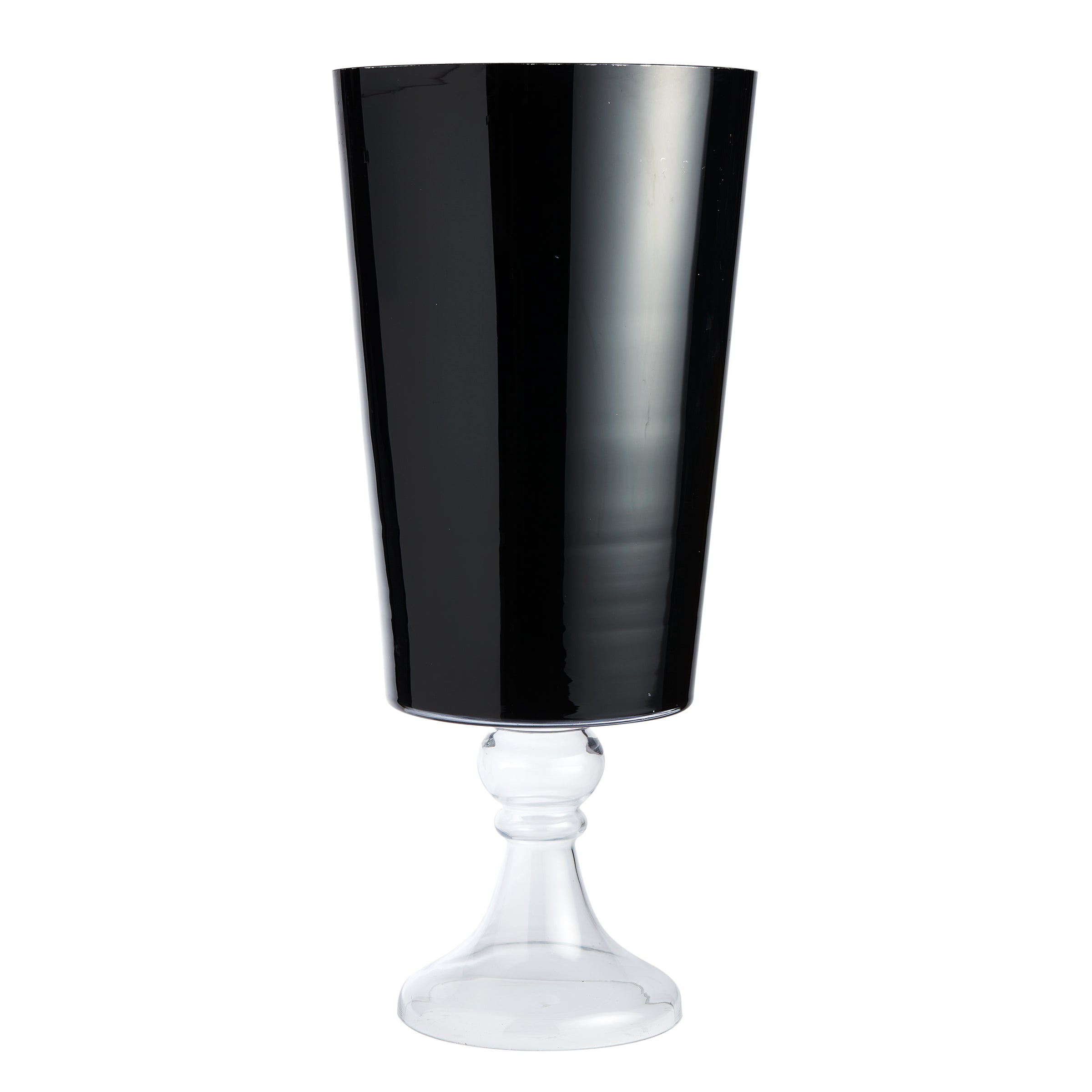 Black Glass Chalice Vase - Vase - Wild at Heart - Wild at Heart