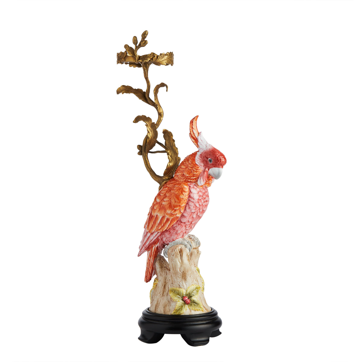 Peach Parrot Candlestick for Hire - 091 | Wild at Heart