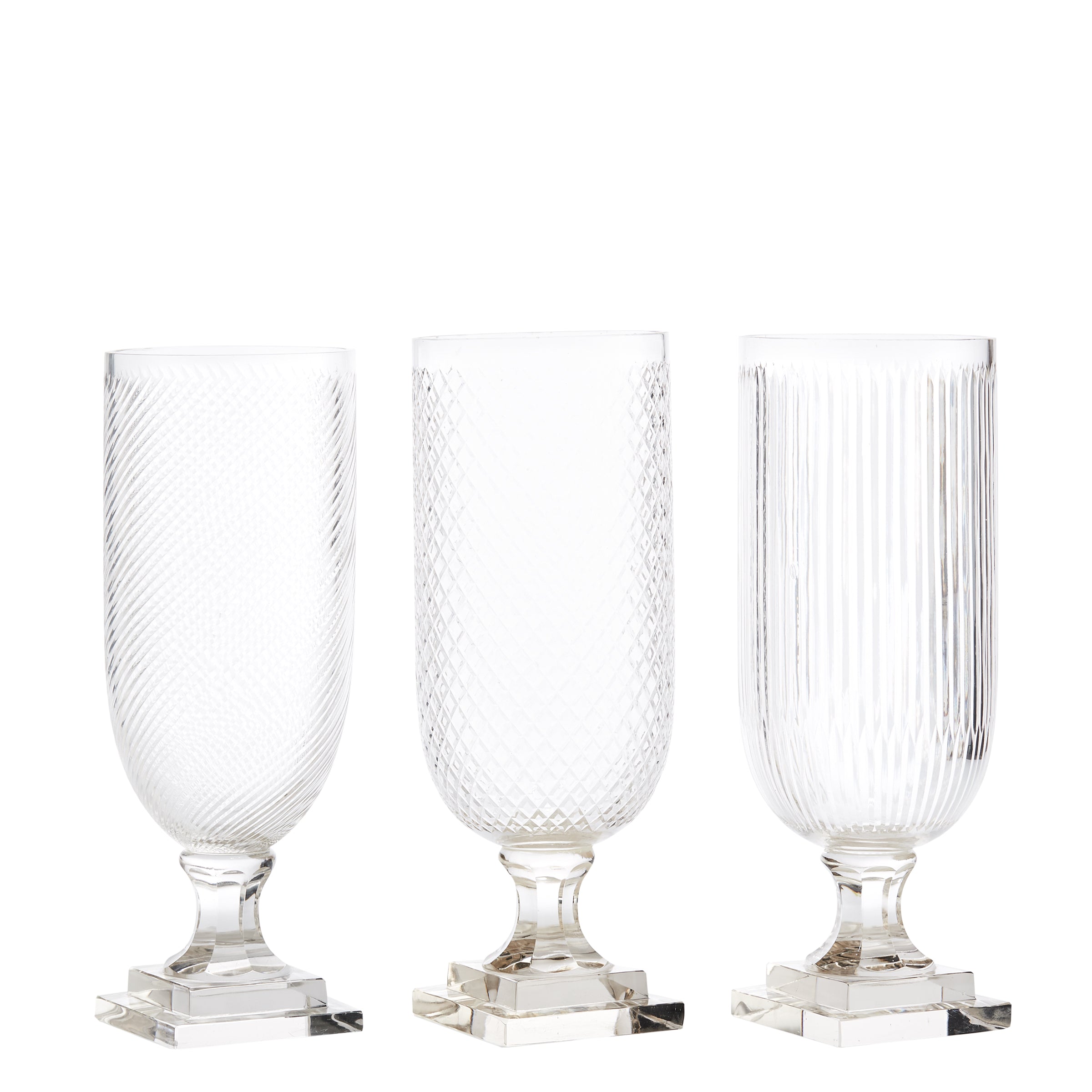Mixed Tall Crystal Vases - Vase - Wild at Heart - Wild at Heart