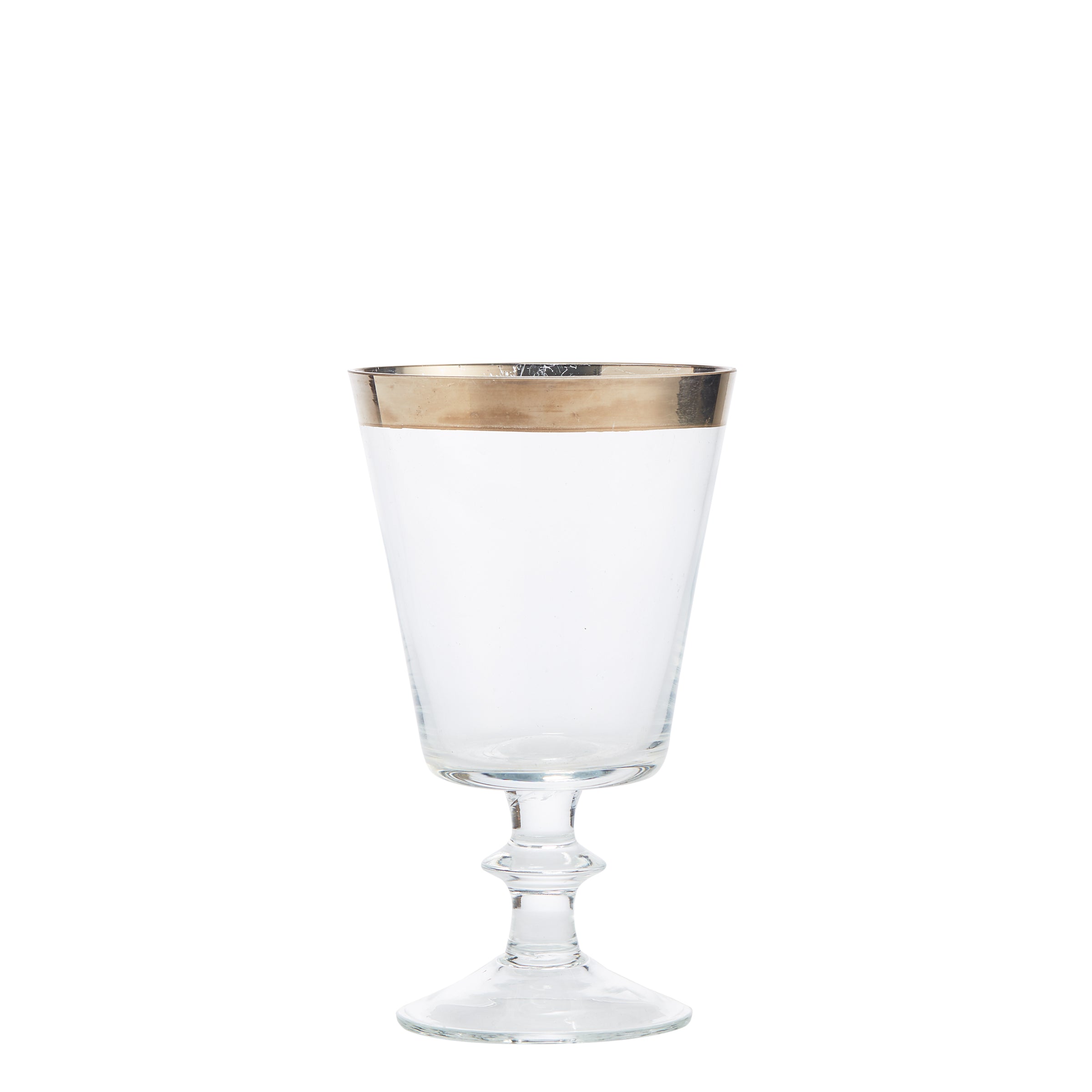 Glass Vase with silver rim - Vase - Wild at Heart - Wild at Heart