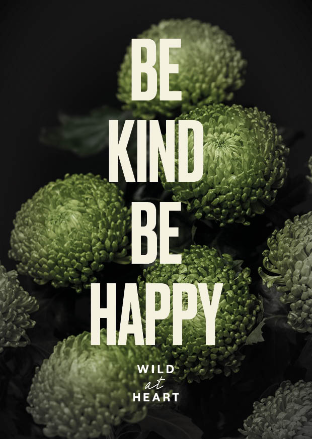 Wild at Heart - Be Kind Be Happy Complimentary Card