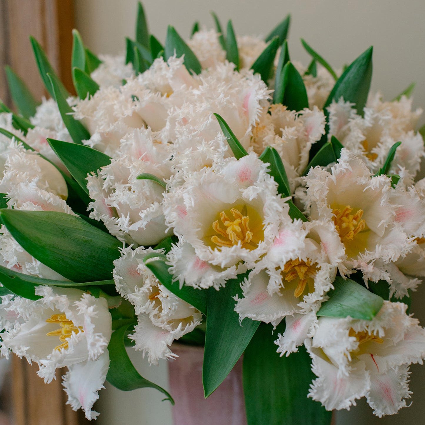 White Fringed Tulips Bouquet